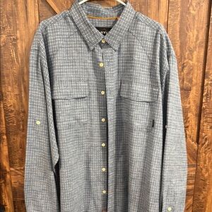 Men's Blue Plaid Shirt